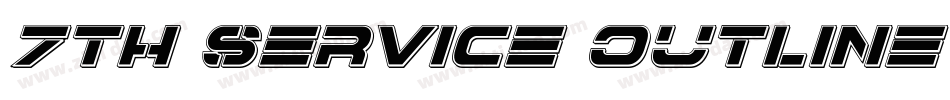 7th Service Outline Italic字体转换